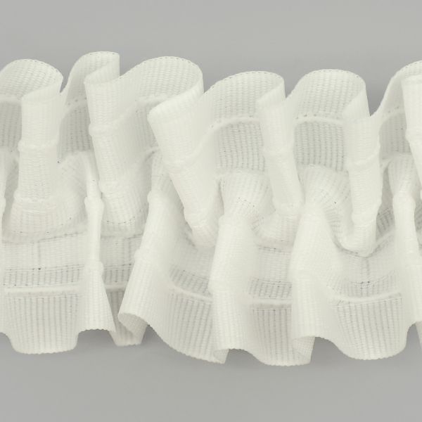 Лента (тесьма) шторная: сборка вафельная (1:2) 60 мм / 50 метров