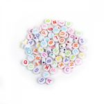 Бусины акрил ⌀7 мм, с английскими буквами ассорти M4H-B004, уп. 40г (300±10 шт), Magic4Hobby