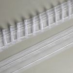 Лента (тесьма) шторная: сборка косая (правый наклон) (1:2) 50 мм / 50 метров, прозрачная