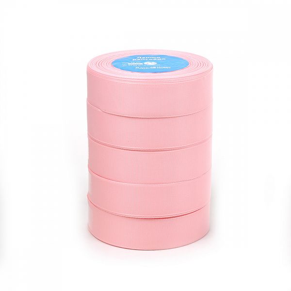 Лента репсовая (в рубчик) 25.0 мм, цв. F133 розовый For Hobby 5 шт по 22.86м (±1м)