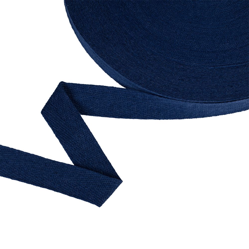 Тесьма (лента) киперная (100% х/б) 20 мм / 50 метров, т.синий/dark blue, Gamma TCT-20
