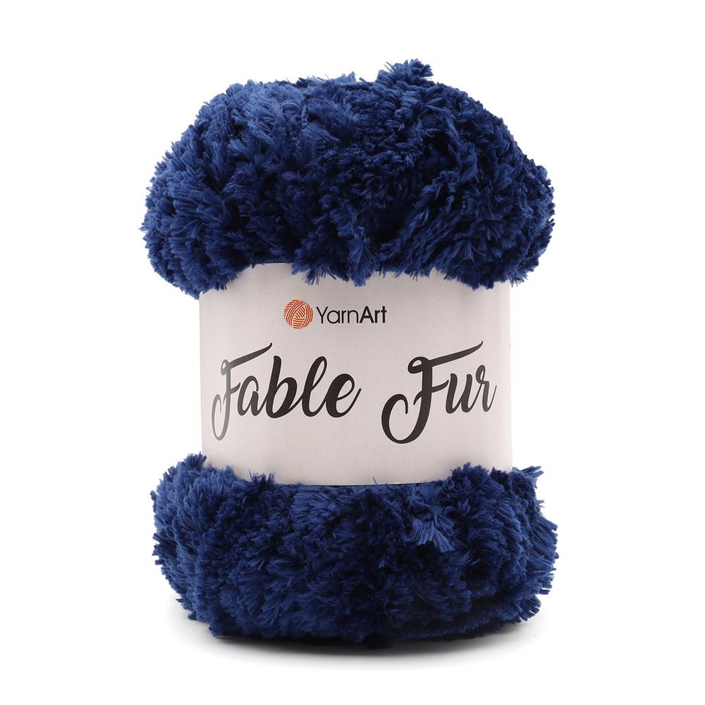 Пряжа YarnArt (ЯрнАрт) Fable Fur / уп.5 мот. по 100 г, 100м, 987 темно-синий