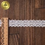 Кружево вязаное (тесьма) 20 мм / 10 метров, диз. 294, цв.02 белый уп. 10 м, Kruzhevo