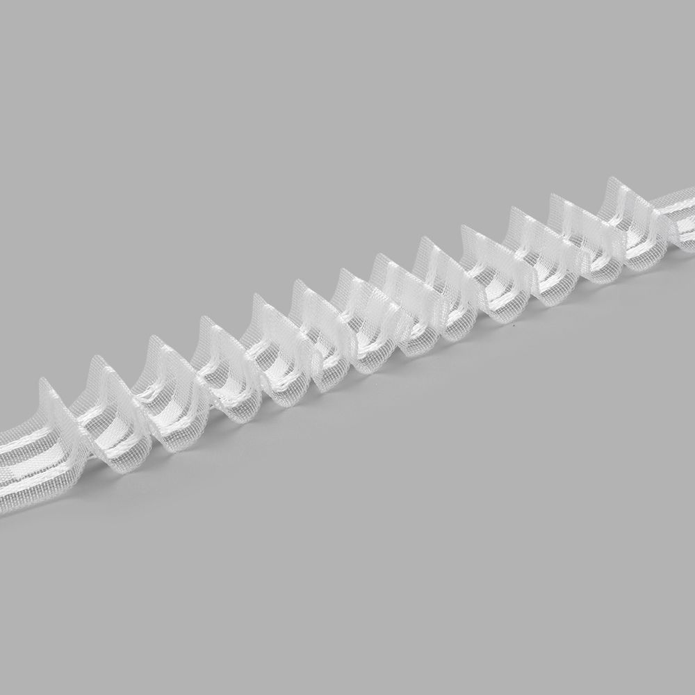 Лента (тесьма) шторная: сборка параллельная (1:3) 30 мм / 50 метров, равномерная