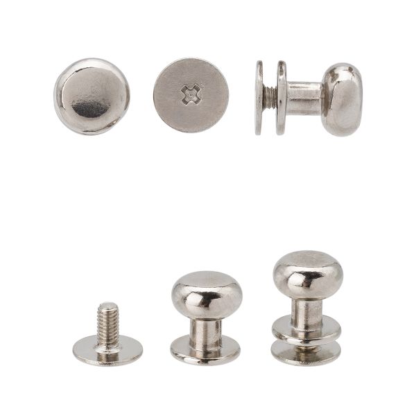 Винт кобурный металл 9х4х4х6 мм, 10 шт, никель, 1673