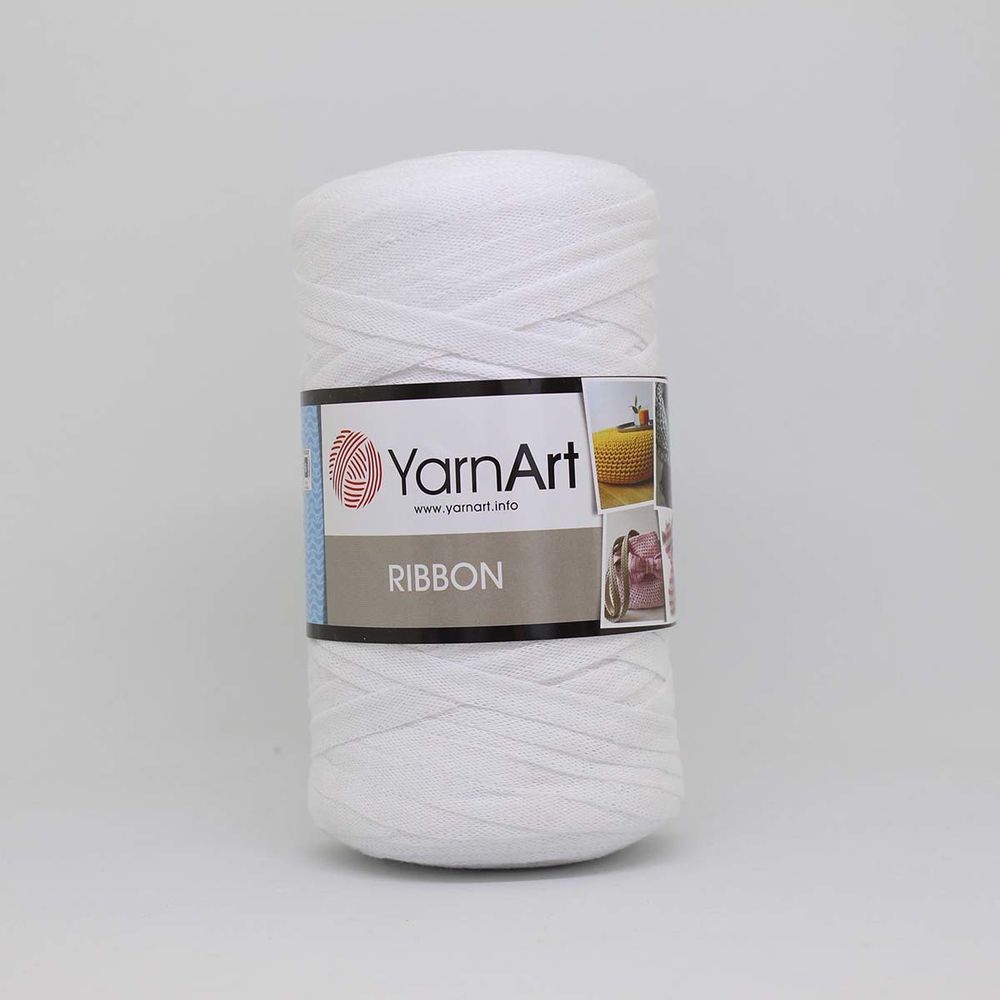 Пряжа YarnArt (ЯрнАрт) Ribbon / уп.4 мот. по 250 г, 125м, 751 белый