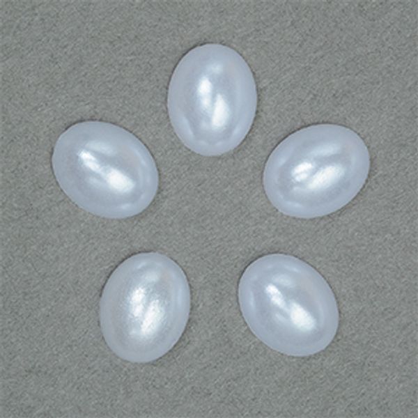 Полужемчужины перламутр Овал 8х10 мм цв.41 белый уп.500г (2230 шт)