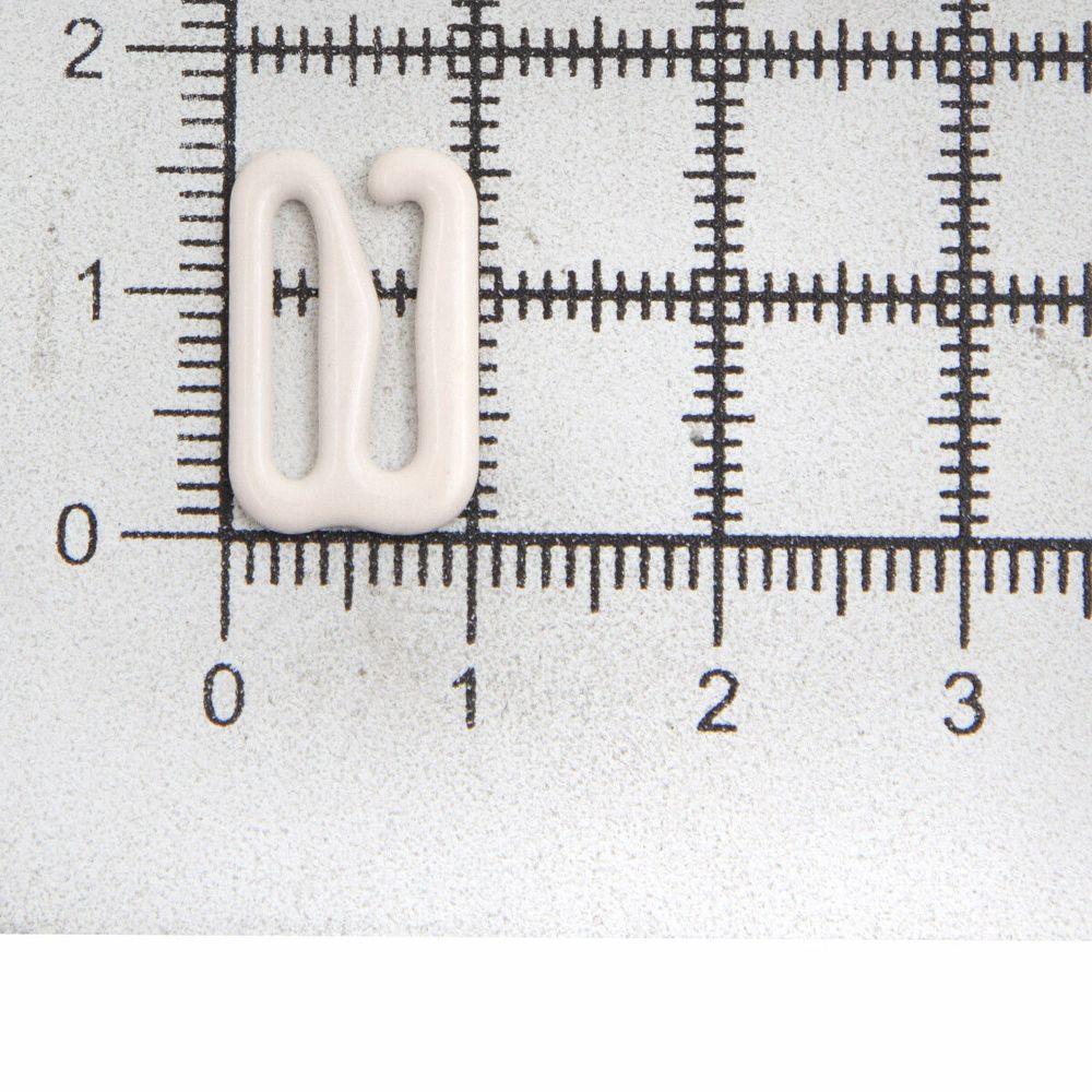 Крючки для бюстгальтера металл 12.0 мм, 20 шт, C571 молочный, ГВ1009