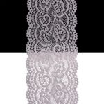 Кружево эластичное (стрейч) 100 мм / 3 метра, C154 светло-серый