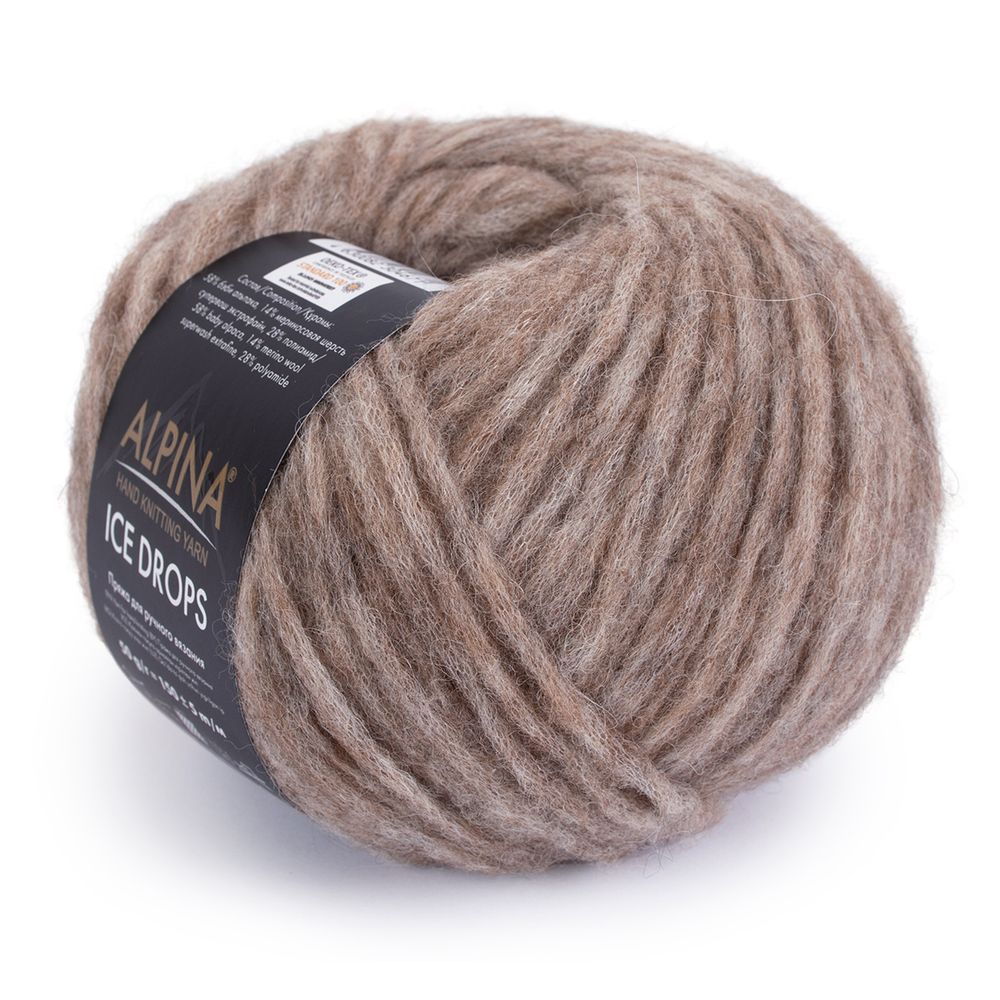 Пряжа Alpina Ice Drops / уп.10 мот. по 50г, 150 м, 03 серо-бежевый