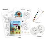 Картина по номерам Фрея, Союзмультфильм. Котёнок Гав и Шарик, на магните, 9х9 см