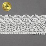 Кружево гипюр (плетёное) 65 мм, диз. 112, цв.02 молочный, уп. 9 м, Kruzhevo