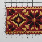 Лента (тесьма) жаккардовая 50.0 мм / 25±1 метров, рис. 9645, (2 красный/желтый/черный) С3379Г17