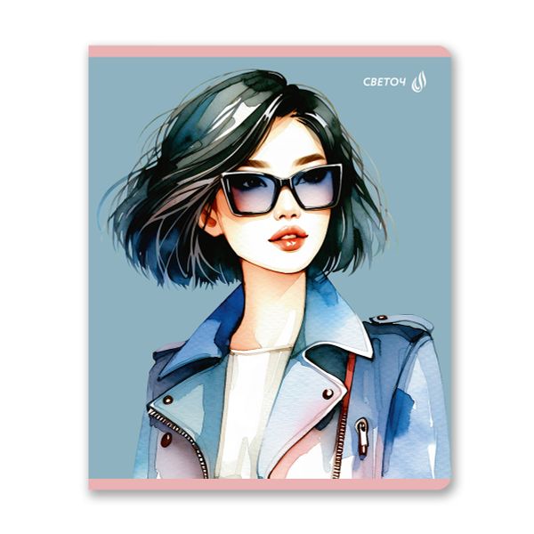 Тетрадь ученическая общая, A5 40 л. на скобе 65 г/м², белизна 100% 10 шт клетка, 01472 Девичьи секреты, Светоч Т194