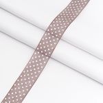 Лента капроновая (органза) Горошек 25.0 мм / 44.7 метра, 2504 коричневый