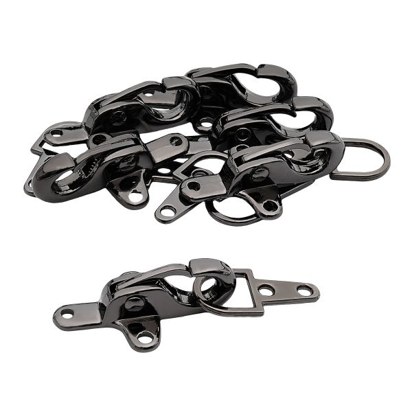 Пряжка-застежка 60х24 мм, металл (Pewter олово (черный никель)), МТ_1875, 6 шт