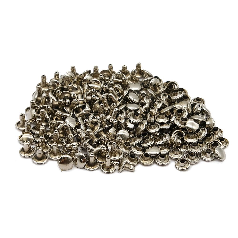 Хольнитены двухсторонние ⌀7 мм, h=6-7 мм, сталь, New Star №33, цв.никель, ≈100 шт