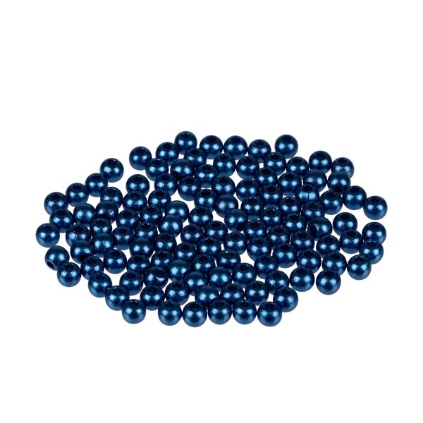 Бусины пластик ⌀4 мм, 100±5 шт, №59 т.васильковый, Zlatka PB