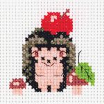 Набор для вышивания нитками Klart, Маленький Ежик, 9,5х9,5 см