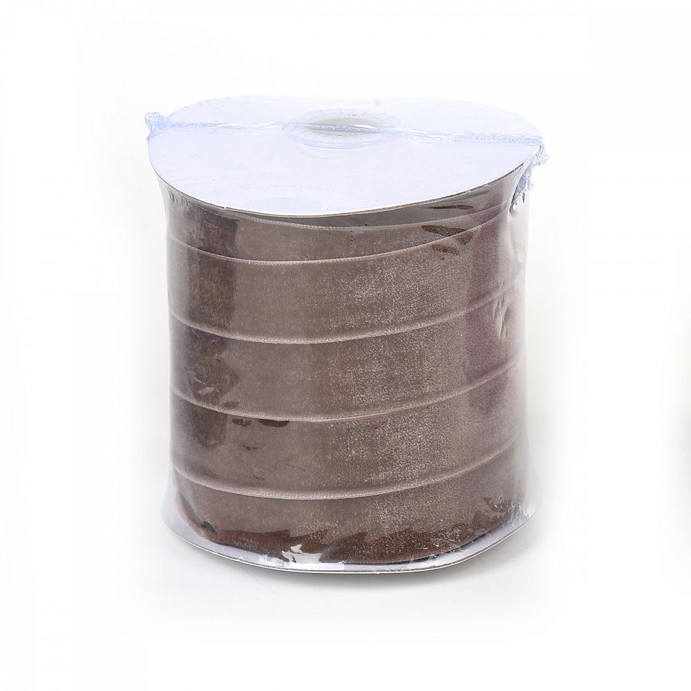 Лента бархатная (тесьма) 20.0 мм / 22.86±1 метров, арт.20VRS296 нейлон цв.кофейный