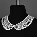 Пришивной кружевной воротник гипюр арт.TR.12GY82 21х6см цв.01 белый уп.50 комп, Kruzhevo