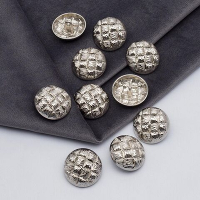Пуговицы на ножке 36L=23 мм, металл, M.Silver (матовый серебристый), 10 шт, MP03