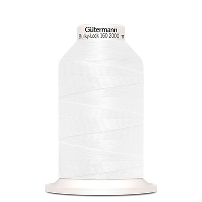 Нитка текстурированная Gutermann Bulky-Lock 160, 2000 м, _800 белый, 1 катушка