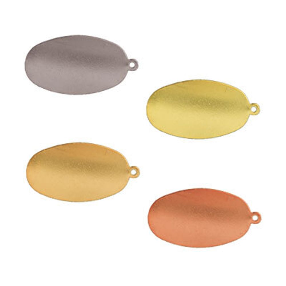 Заготовки для чеканки 2.8х1.6 см, 25 шт, №02 золото, Zlatka SBH-04