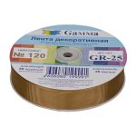 Лента репсовая (в рубчик) 25.0 мм / 45.5 метра, 120 оливковый, Gamma GR-25