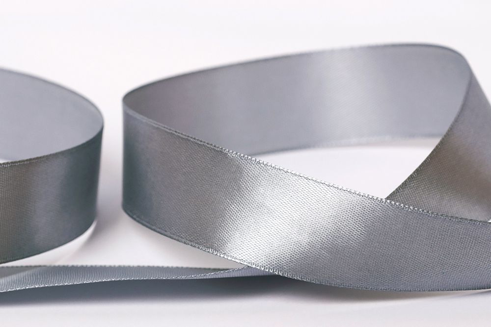 Лента атласная 1-сторонняя 25.0 мм / 33±2 метра, 088 стальной, Gamma