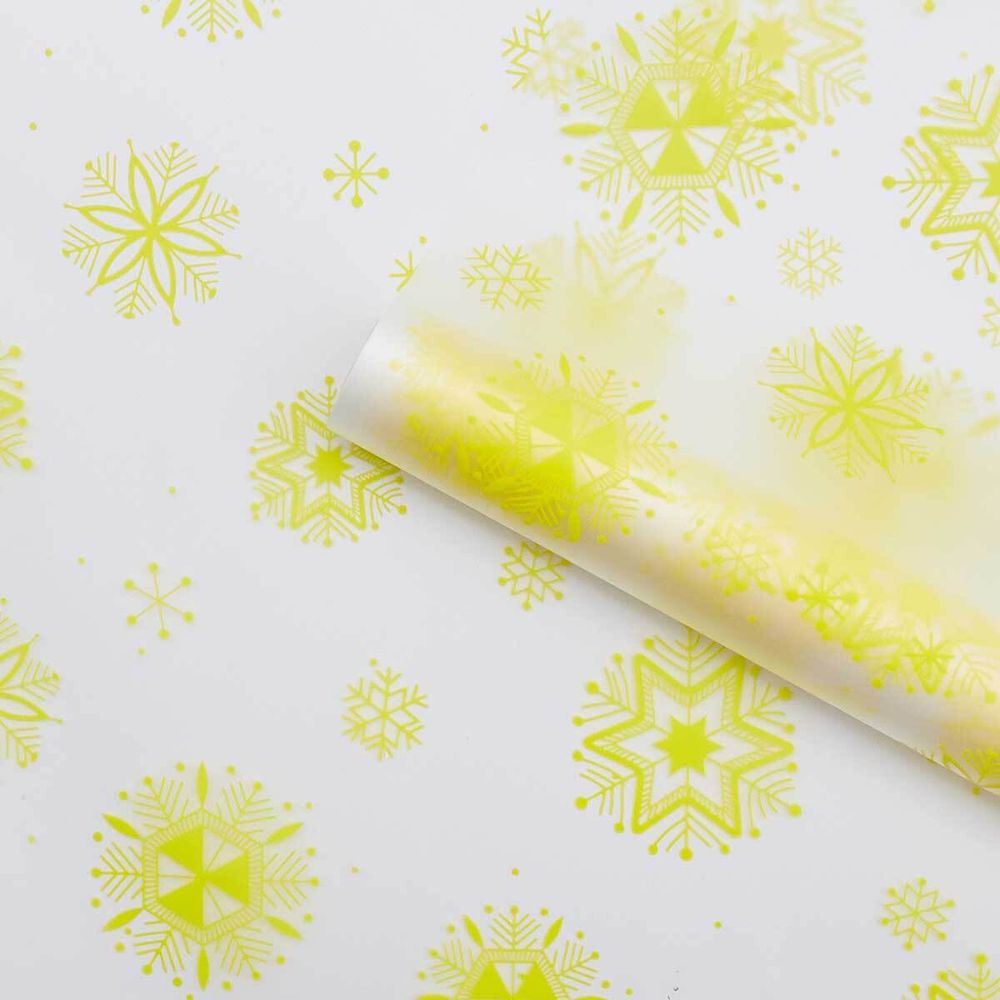 Пленка матовая Салютики 70см*10 м (желтый) 4972