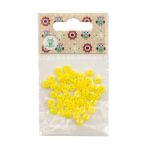 Украшения декоративные пуговицы Мини 2 прокола, 6мм, уп/50 шт ± 2 шт цв.св.желтый