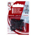 Крючки пришивные 15х8 мм, 12 шт, черный, KOH-I-NOOR 30 (6005 №1)