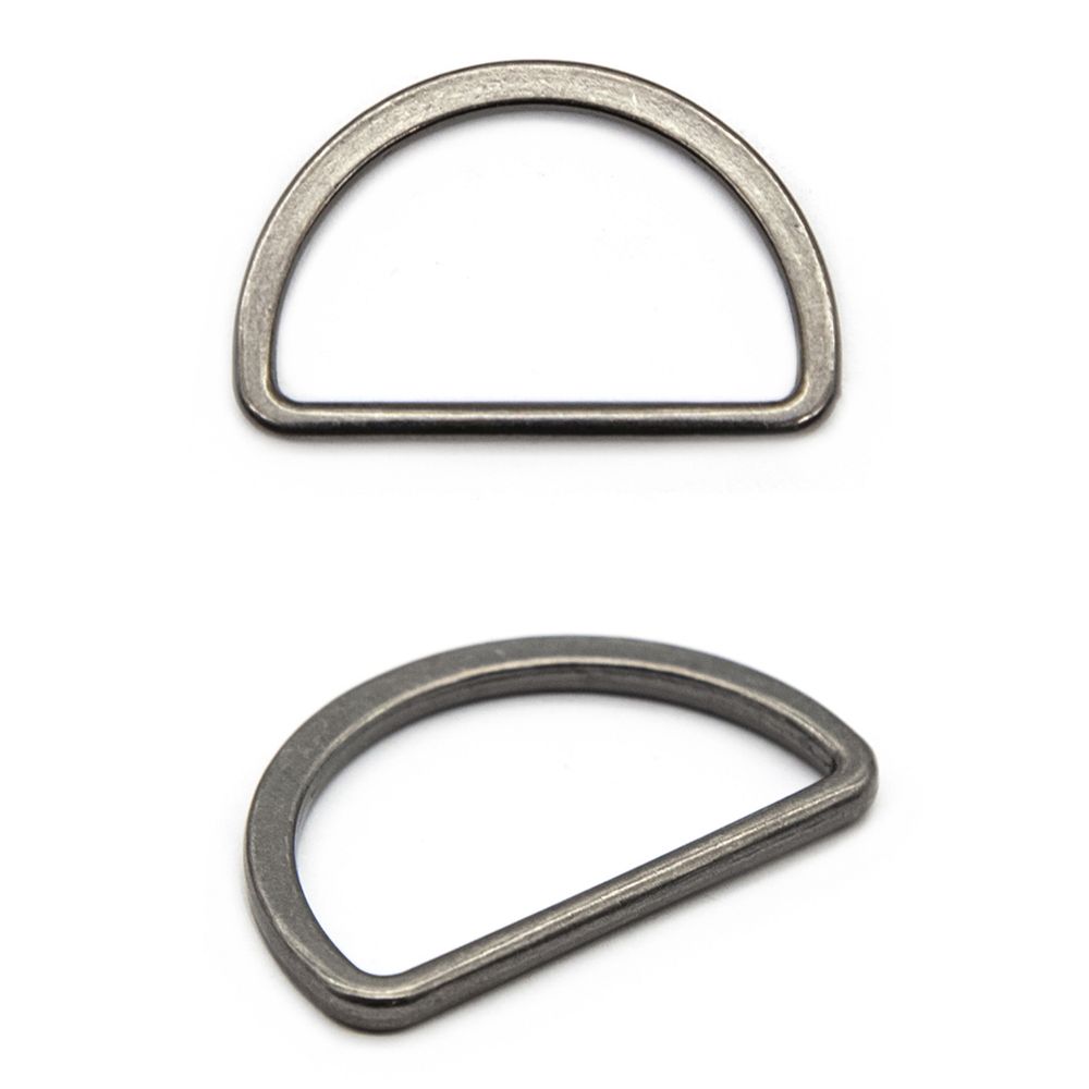 Полукольцо литое металл 30.0 мм (in), (внешн. 35х23 мм), 2 шт, Hobby&Pro, чер.никель