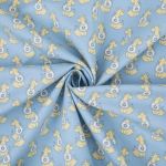 Ткань для пэчворка Peppy Молочные сны фланель, рулон 112 см / 5 метров, МС-01 голубой, Peppy