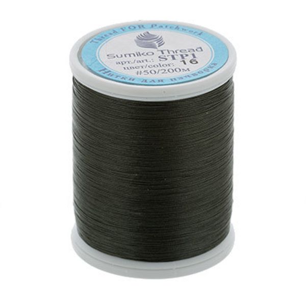 Нитки для пэчворка SumikoThread 200 м, (219 ярд), 16 хаки