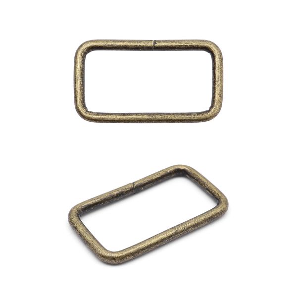 Рамка прямоугольная металл 26 мм /30х17 мм, ⌀2 мм/, латунь, 50 шт, 2AR043