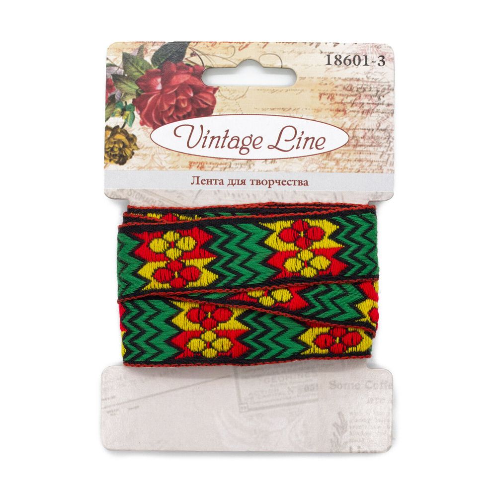 Лента декоративная, 20 мм, x 1м, Vintage Line 18601-3