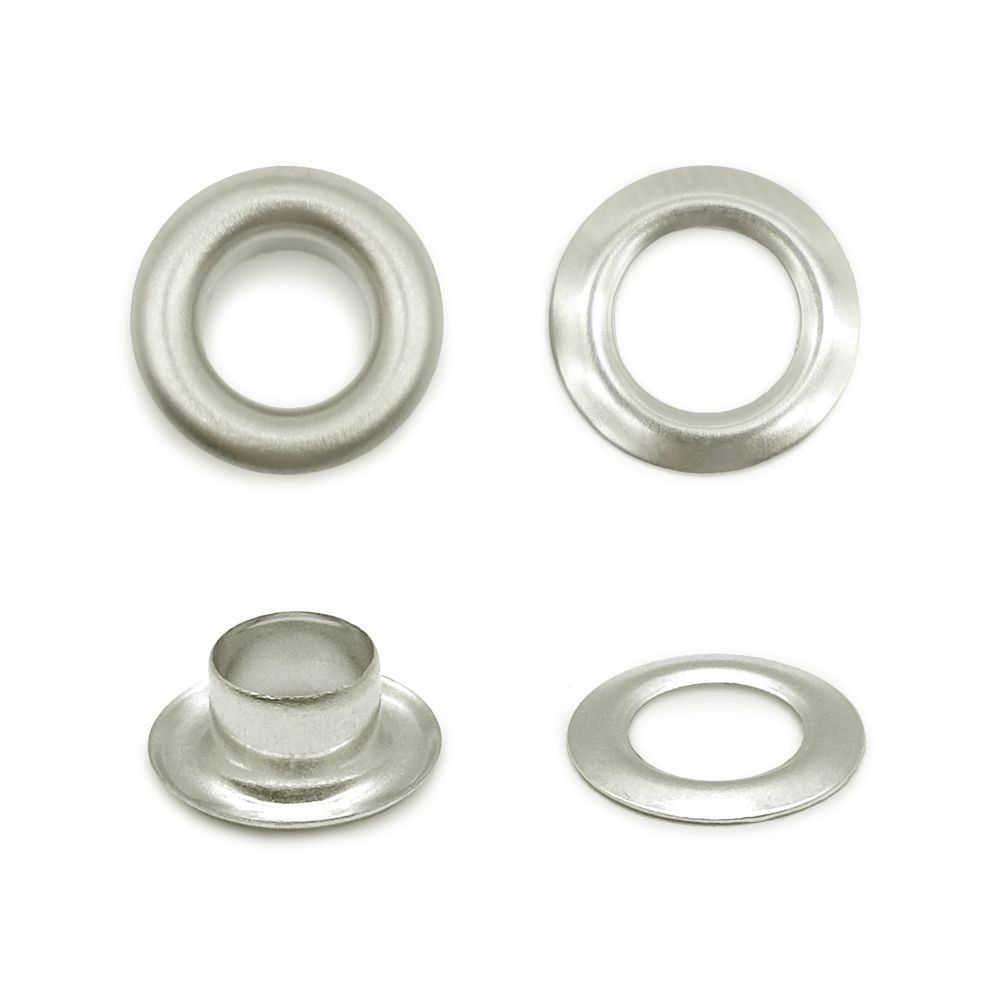 Люверсы металл ⌀_5.0 мм (внутр.), никель, 100 шт, BIG