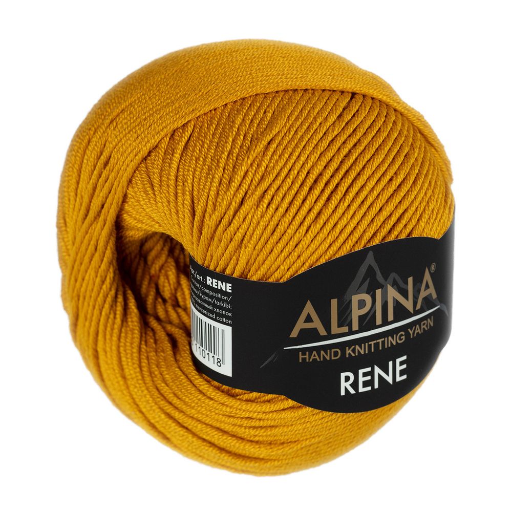 Пряжа Alpina Rene / уп.10 мот. по 50г, 105м, 190 золотистый