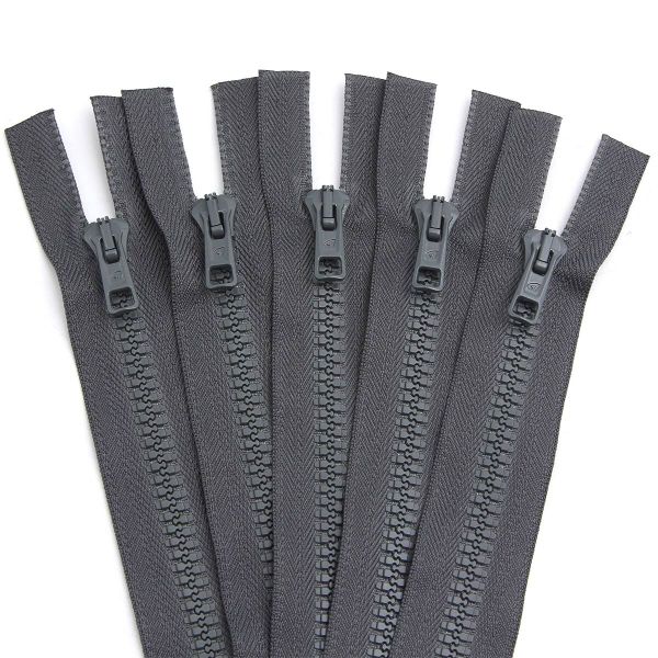 Молния трактор Arta Т6 (6 мм) 2 зам., разъем., 75 см, цв. 123 графит, уп.5 шт