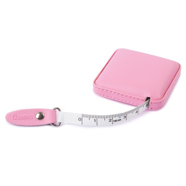 Рулетка портновская кожзаменитель пластик 150 см, 02 розовая, Gamma SSL-150