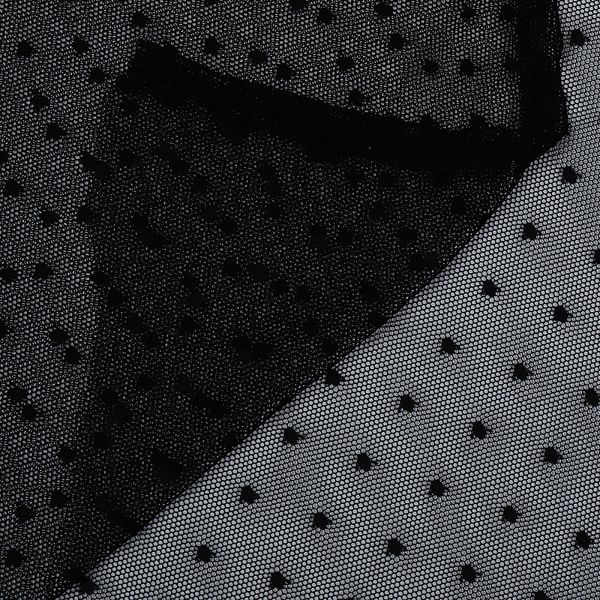 Сетка бельевая эластичная 65 г/м², шир.160 см / 188 метров, Мушка TBY.00128.02, цв.02 черный /00128.02/