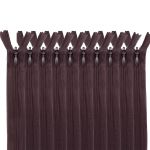 Молния потайная (скрытая) Т3 (3 мм) 1 зам., н/раз., 20 см, т.коричневый, 31208 / 20, 10 шт