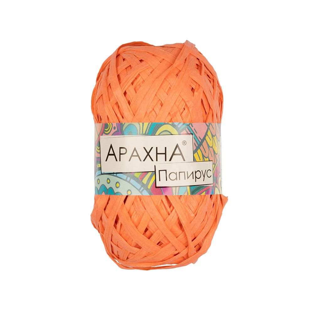 Пряжа Arachna Papyrus / уп.10 мот. по 40г, 50м, 08 св.оранжевый