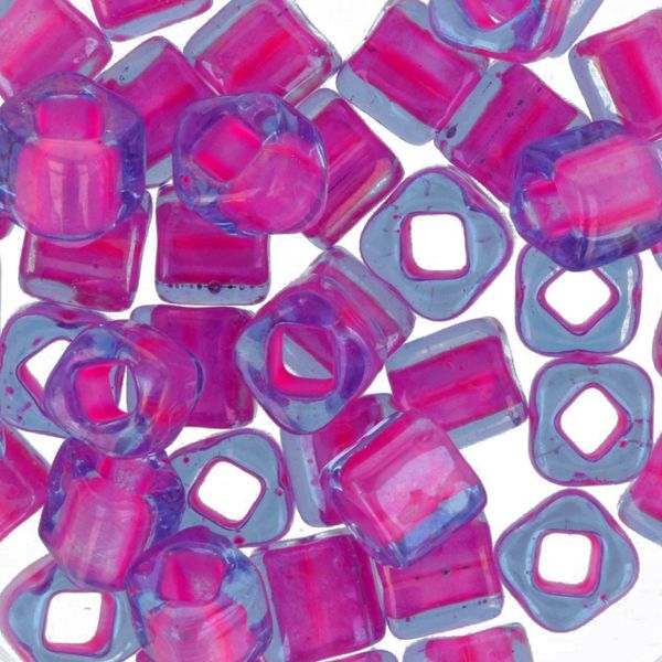 Бисер Toho Cube 4 мм, 500 г, 0980 малиново-фиолетовый/неон