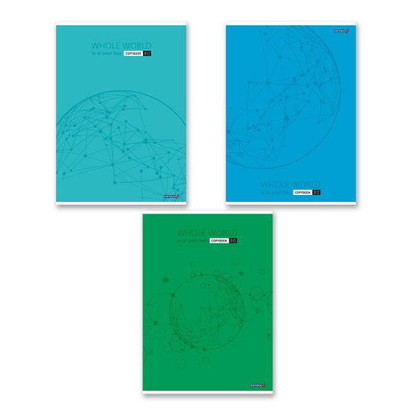 Тетрадь ученическая общая, матовая ламинация, A4 80 л. на скобе 65 г/м², белизна 100%, 6 шт, клетка, 000463 Спокойствие, Светоч 80ТСК4_2_2_1