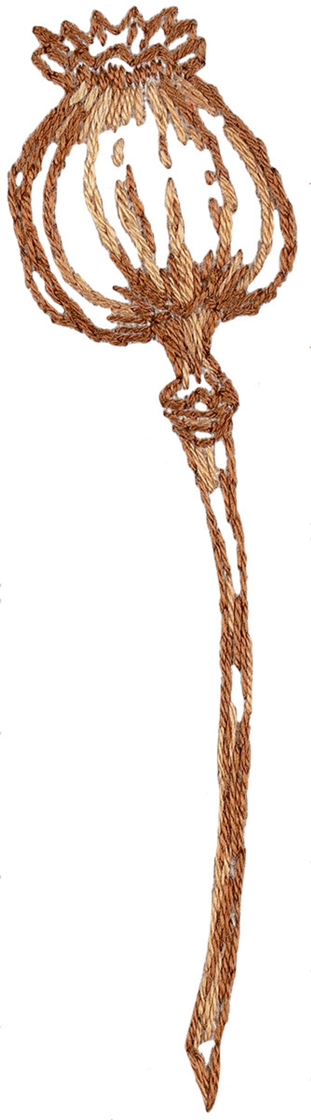 Набор для вышивания нитками Panna Живая картина JK-2283, Мак и лаванда, 5.5х12.5 см