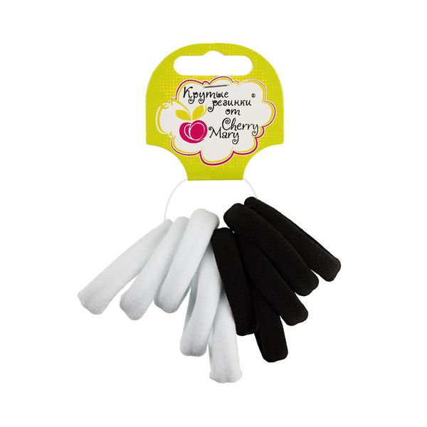 Набор резинок для волос R6021, 50 шт (5х10 шт), №01 ассорти, Cherry Mary R6021