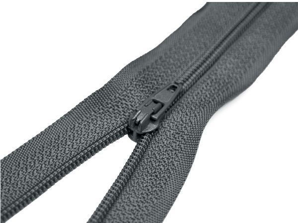 Молния спираль (витая) (цв.SBS) брючная Т3 (3 мм) 1 зам., н/раз., 18 см, автомат, S-155 серый, уп.100 шт